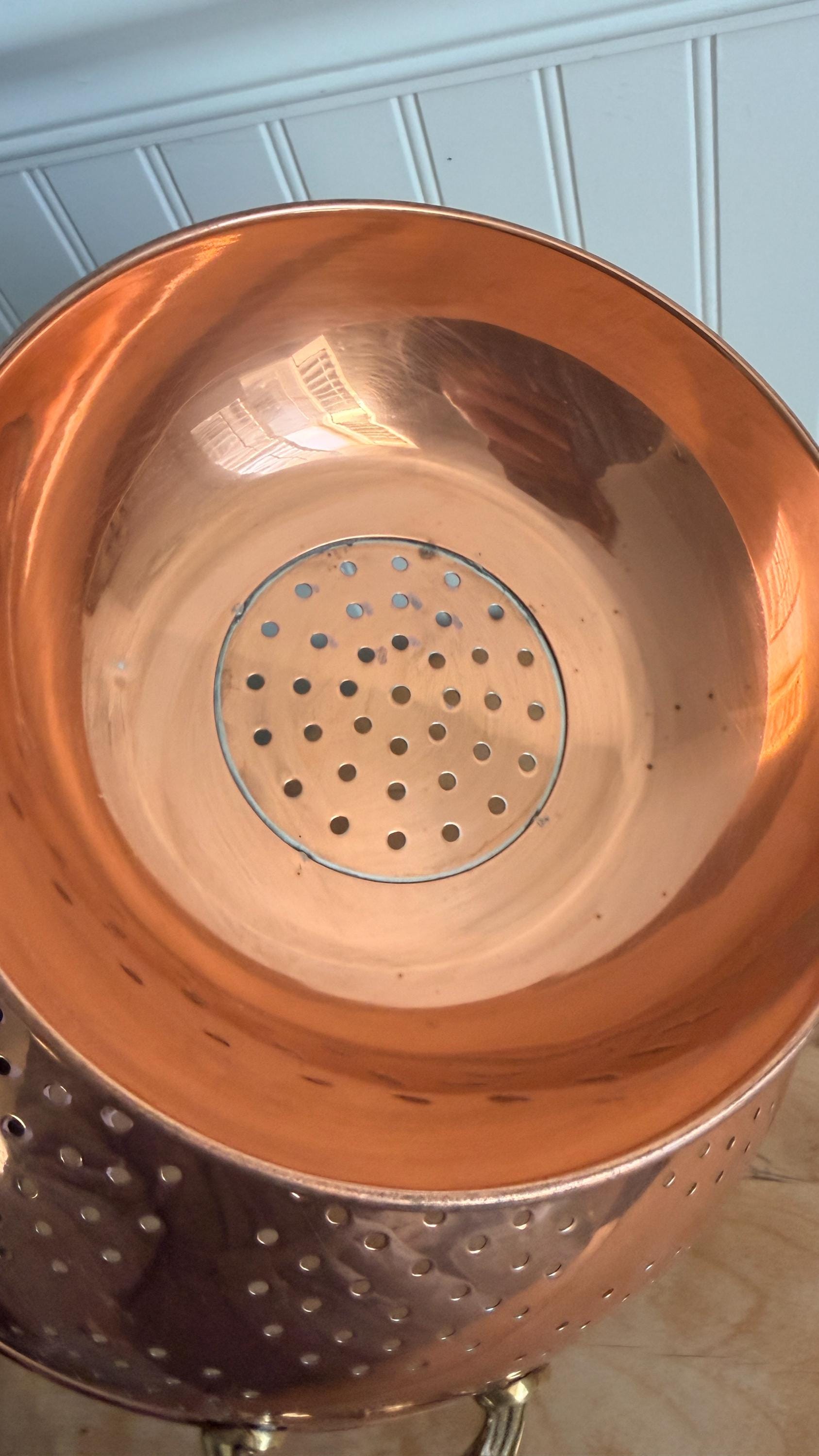 Extra Large Vintage Copper Colander Sieve French Style With Ornate ...