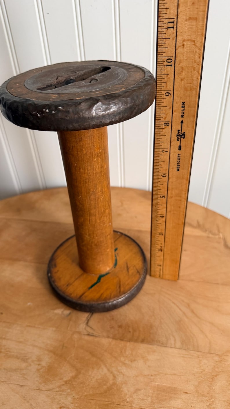 Spool Rulers Antique Industrial Wooden Spool Farmhouse Industrial - Etsy
