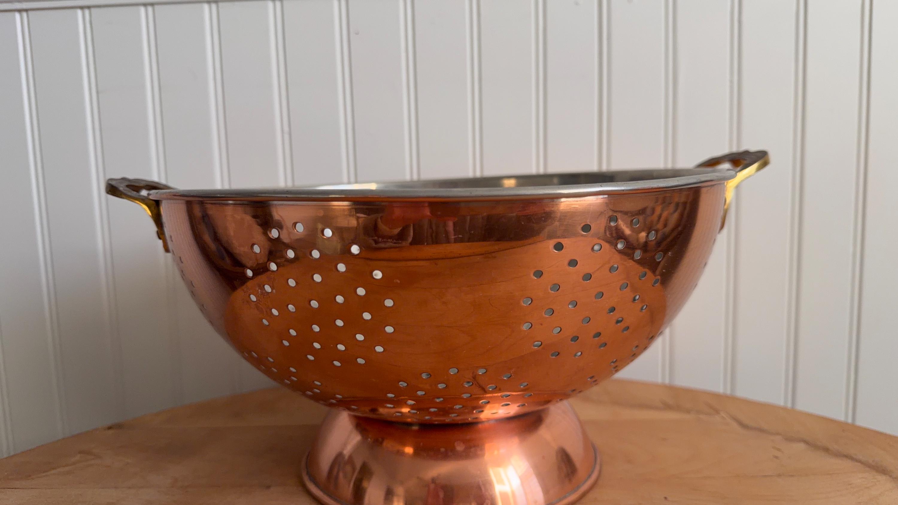 Extra Large Vintage Copper Colander Sieve French Style With Ornate ...