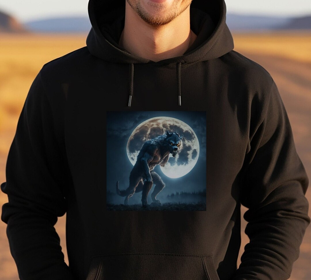 Horror Werewolf Hoodie, Wolf Hoodie, Grunge Clothing, Lycanthropy