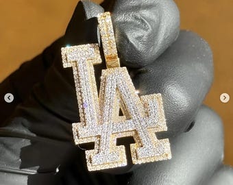 Colgante de letra con diamantes y circonita cúbica, plata de ley, inicial personalizada