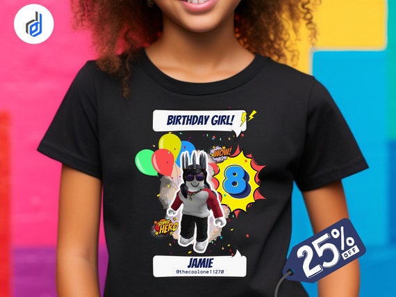 Personalized Roblox Birthday T-Shirt