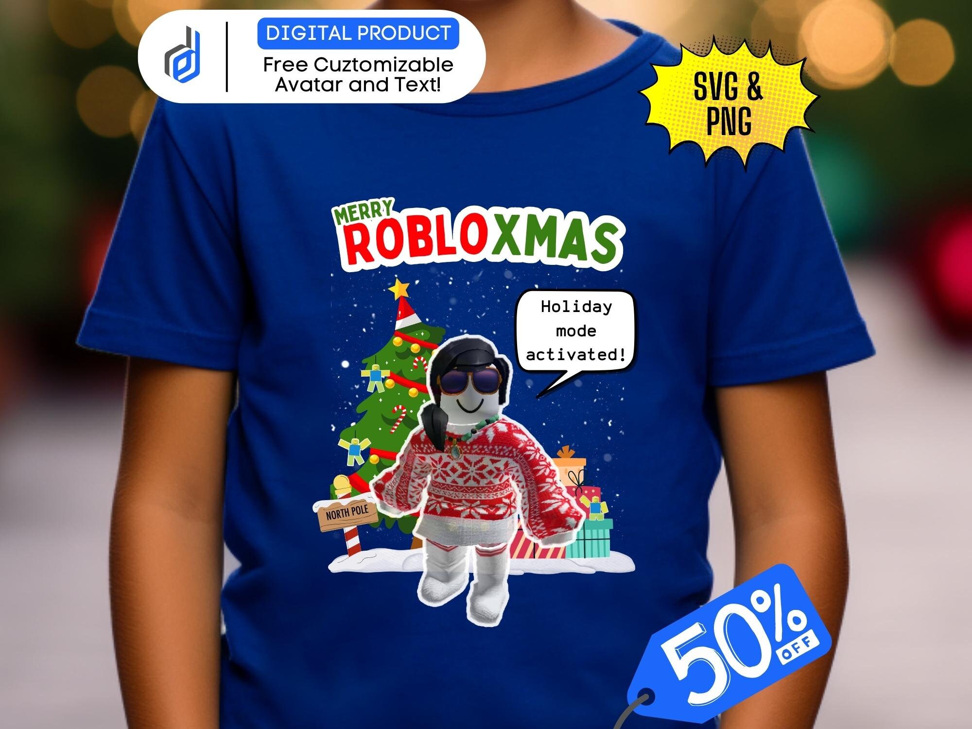 ROBLOX CHARACTER DESIGN T-SHIRT GAMING GAMER XBOX BOYS GIRLS ADULT XMAS  BIRTHDAY