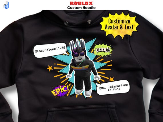 Personalized Roblox Hoodie for Kids Custom Avatar Text Cool Gift for Gamers Fun Roblox Outfit Perfect Birthday or Holiday Gift Etsy