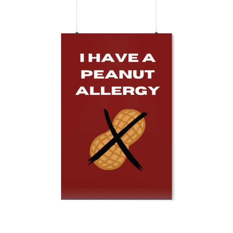 Peanut Allergy Poster Etsy