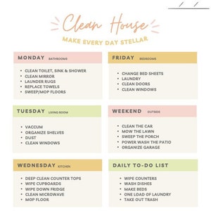 Clean House For Summer | A Printable Chore List
