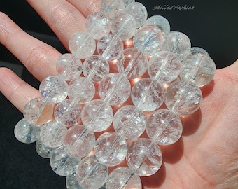 Natural Clear Quartz Bracelet - April Birthstone Gift - Master Healer Crystal - Positive Energy Jewelry - High Clarity Healing Stone