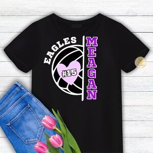 Volleyball Team Shirt, Custom Volleyball Tee, Personalized Volleyball Shirt