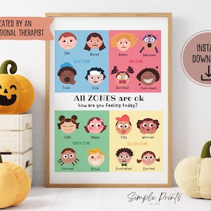 Zones of Regulation, Zones of Regulation Visuals, Zones of Regulation Prints, Zones of Regulation Faces, Zones of Regulation Download