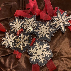 Snowflake ornament, Christmas ornament, layered ornament.