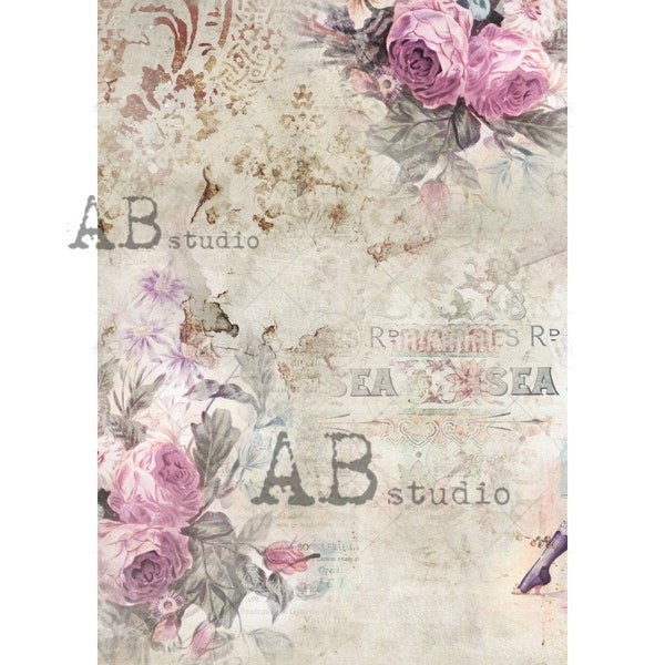 Shabby Chic Rice Paper - Etsy