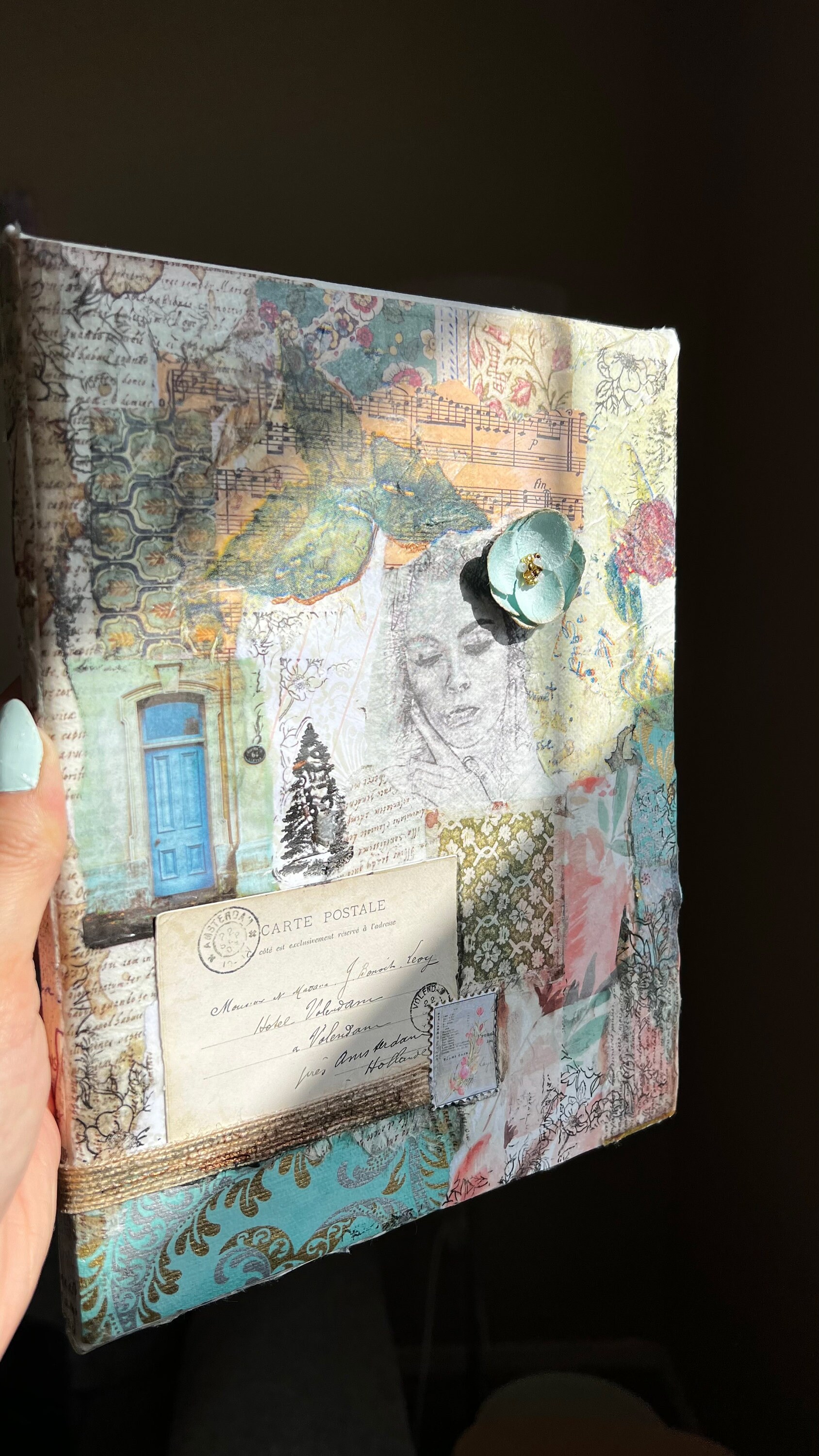 Handmade Original Artwork Vintage Collage Mixed Media Art Handmade Art