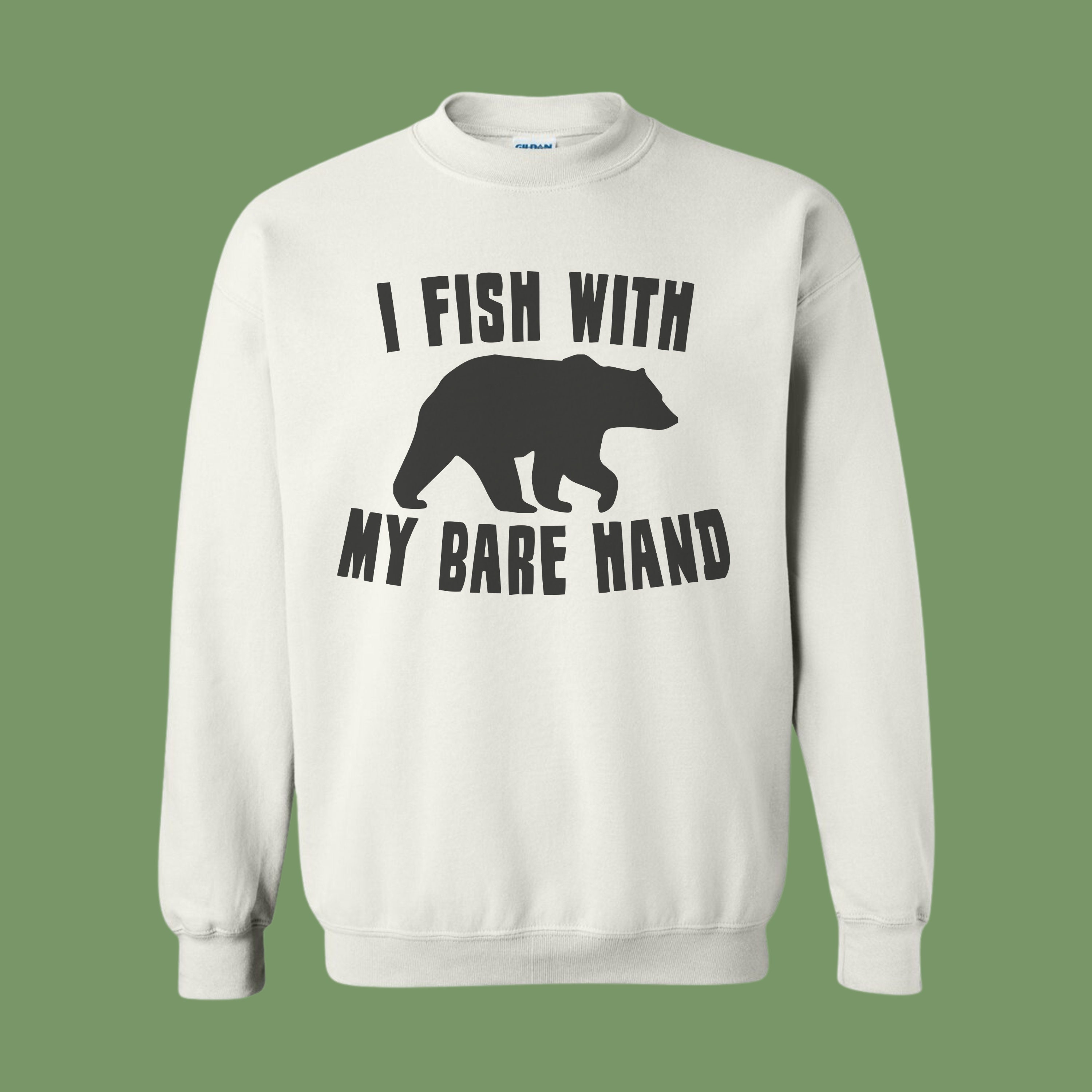 Bear Fishing Sweater, Funny Fishing Gift, Angling Gift, Fishing Sweatshirt,  Fisherman Sweater, Fisherman Gift, Joke Fishing Gift, Fish Gift 