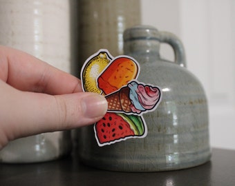 Summer Treats Sticker Set | Summer Time | Schools out | Watermelon | Ice Cream | Popsicle | Lemon | Summer Vibes