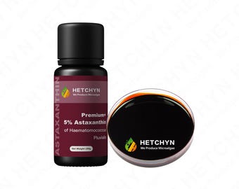 Aceite de extracto de astaxantina natural premium al 5% - Haematococcus Pluvialis / Potente apoyo antioxidante / Vegano y sin OMG