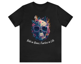 Skeleton T-Shirt: Unisex, Skeleton Design, Unique Print, ComfortFit, Gothic Style, Gift Idea, Graffiti art skeleton