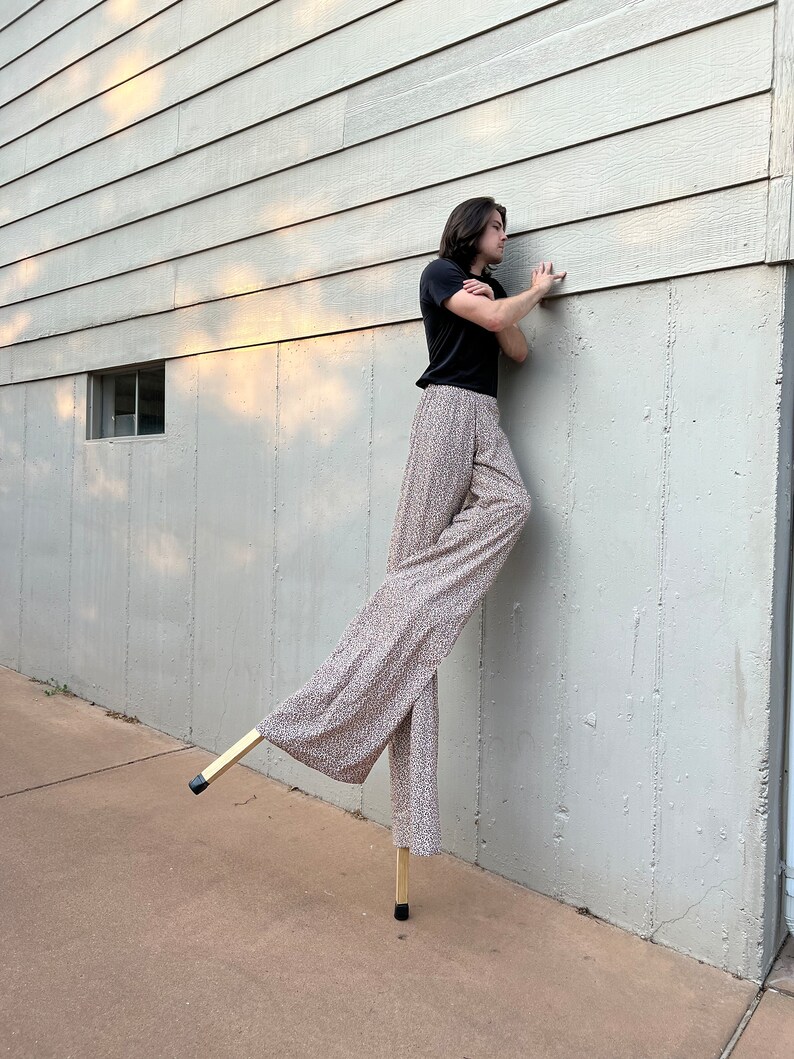 Stilt Pants in Cheetah Print Slim Fit Ready to Ship for 3ft Etsy