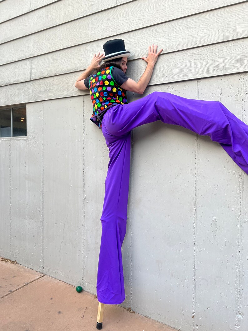 Solid Color Stilt Pants Made to Order Circus Costume Men's Women's Unisex Stilts Stilt Walker Etsy