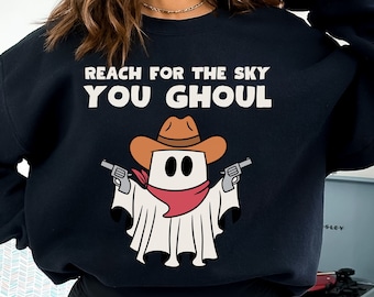 Halloween-Geist-Pullover, Ghouls-Shirt, Boo-Shirt, Western-Geist-Hoodie, Spooky-Saison-Geist-Sweatshirt, Spooky Vibes Shirt, Halloween-Geschenke