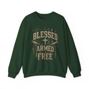 Blessed & Armed, God Guns and Country Shirt, Patriotic Christian Tee, Comfort Colors®, Second Amendment Freedom America Graphic