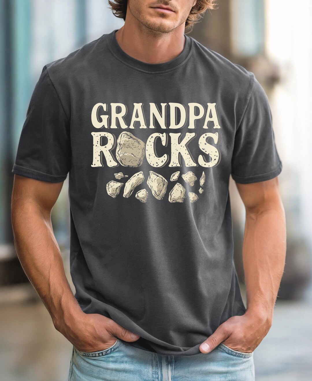 Grandpa Rocks, Funny Rock Lover Shirt, Geology Teacher Tee, Rock ...