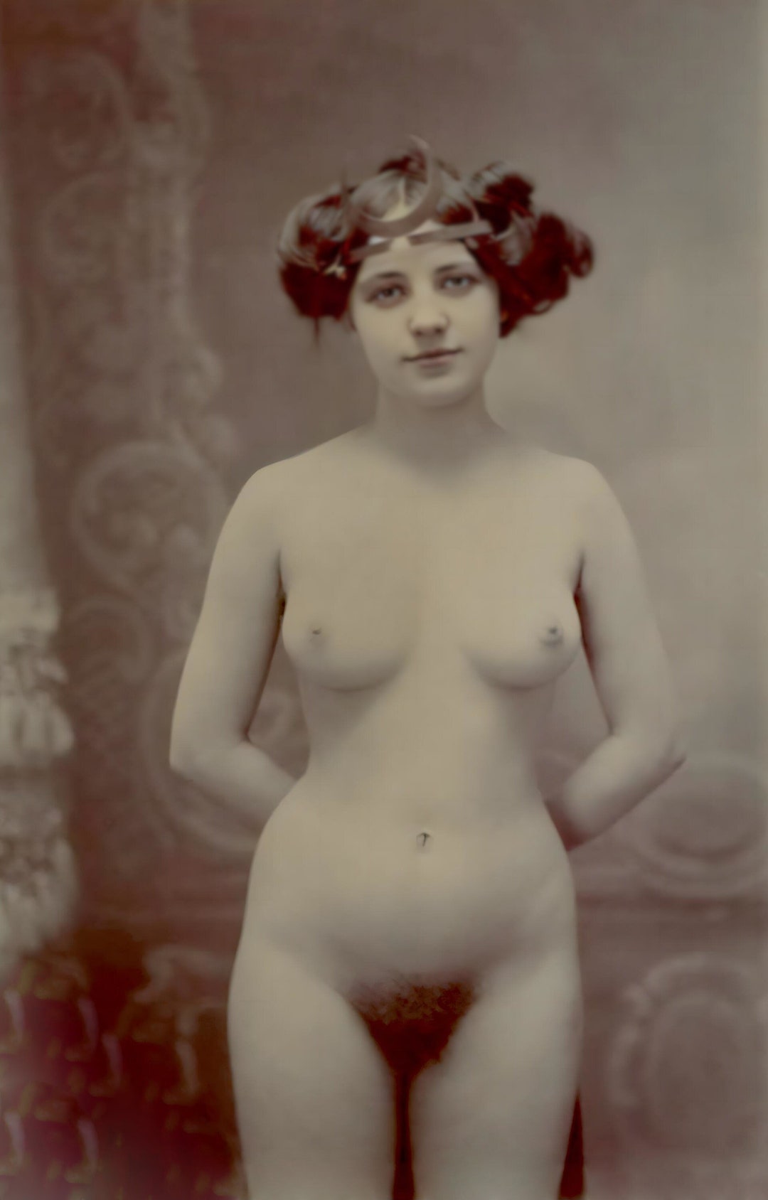 1080px x 1688px - Circa 1800's Beautiful Victorian Girl Nude, Restored Wall Art, Downloadable  1920x3000 - Etsy