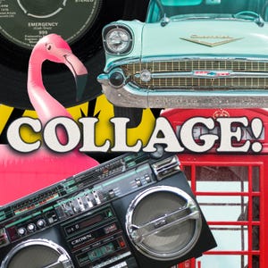 Retro Collage Cutouts PNG Pack – Vintage 70s 80s Ephemera (Digital Download)