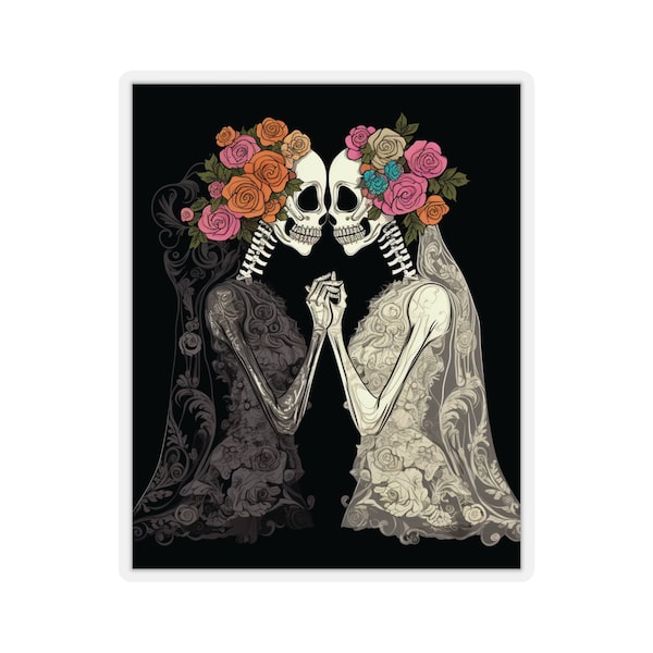 Skeleton Brides Kiss-Cut Stickers