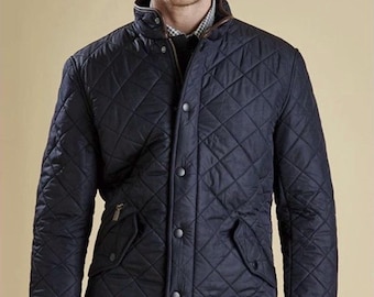 Chaqueta acolchada negra Barbour Powell para hombre