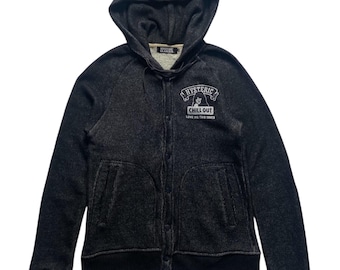 Sudadera con capucha vintage, estilo hipnótico, glamuroso y relajado