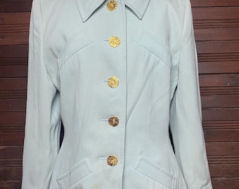 Chaqueta de lana vintage con botones dorados en la parte delantera de Yves Saint Laurent
