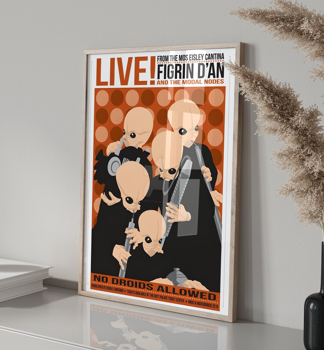 Star Wars Cantina Poster Star Wars Jazz Poster Star Wars Etsy