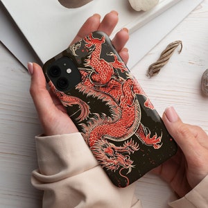 Year of the Dragon 2024 Tough Phone Case Vintage-Inspired, Gift for boyfriend Year of the Dragon, Gift for friend, Unique dragon gift