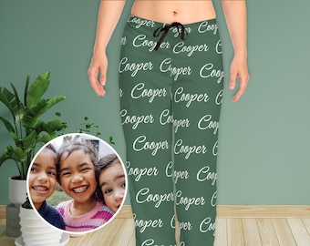 Personalized Name Pajama Pants: Customized Sleepwear for Mom, Perfect for Pajama Parties and Mothers Day Gift, Mom Gifts, Grandma Gift Ideas