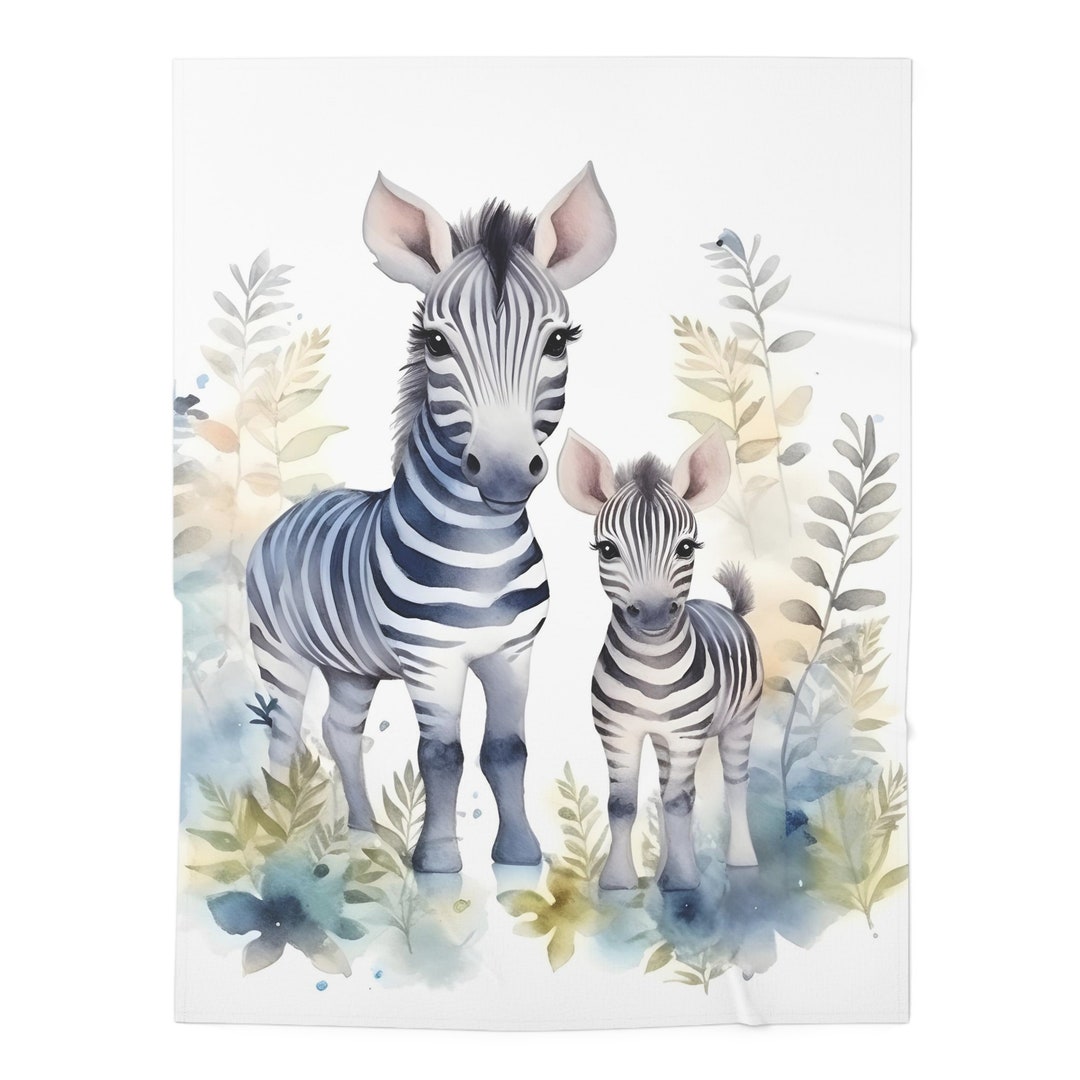 Zebra Baby Swaddle Blanket. Safari Nursery Decor. Baby Nursery Etsy