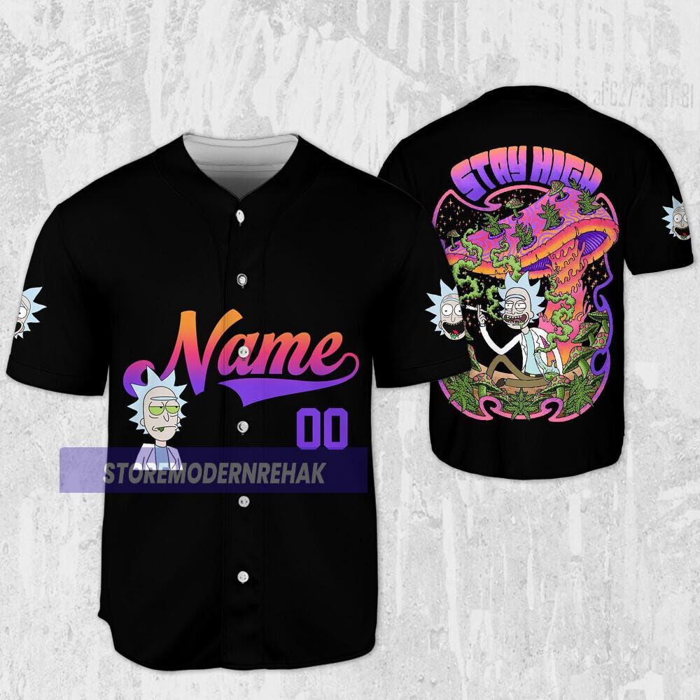 Discover Custom Rick and Rick and Rickandmorty Jersey Black, Personalized Baseball Jersey Family,