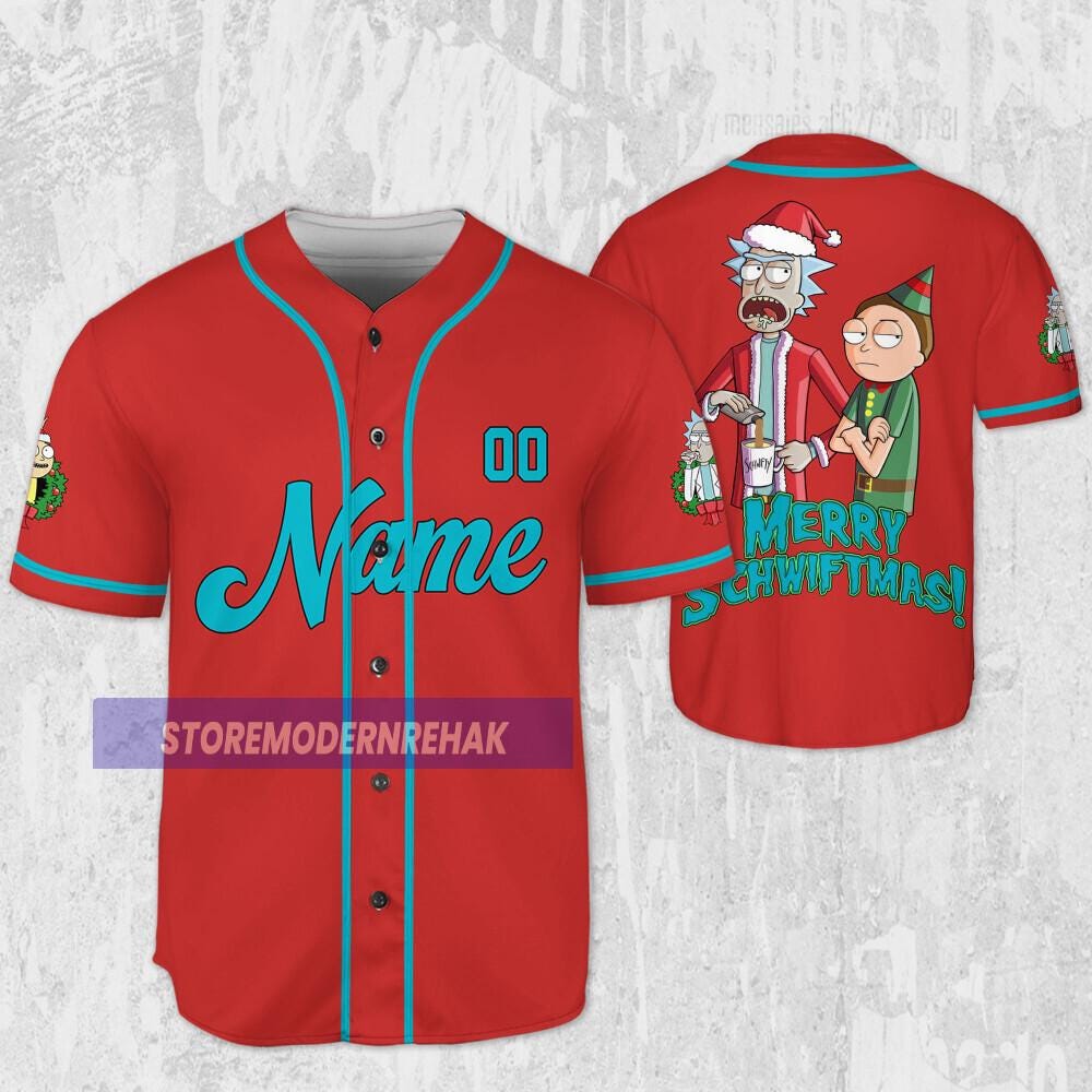 Discover Custom Rick and Rick and Rickandmorty Jersey Red, Personalized Baseball Jersey Family