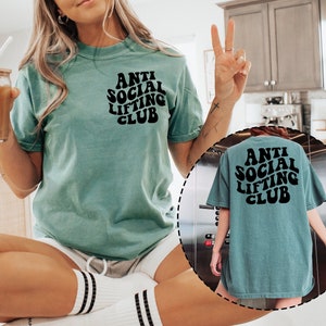 Original Anti Social Lifting Club Pump Cover Shirt ,Gym Shirt , Fitness Appare , Oversized T-shirt, Workout Apparel, Fitness Motivation
