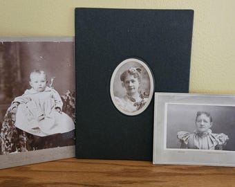 Antique Victorian & Edwardian Portrait Photograph Lot of 3 – Cape Girardeau Missouri Studio Photos