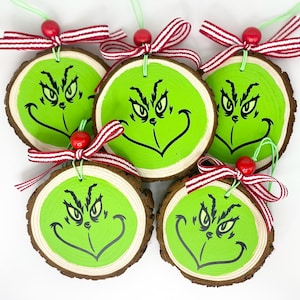 Grinch Ornaments | Grinch Christmas Ornament | Personalized Ornaments
