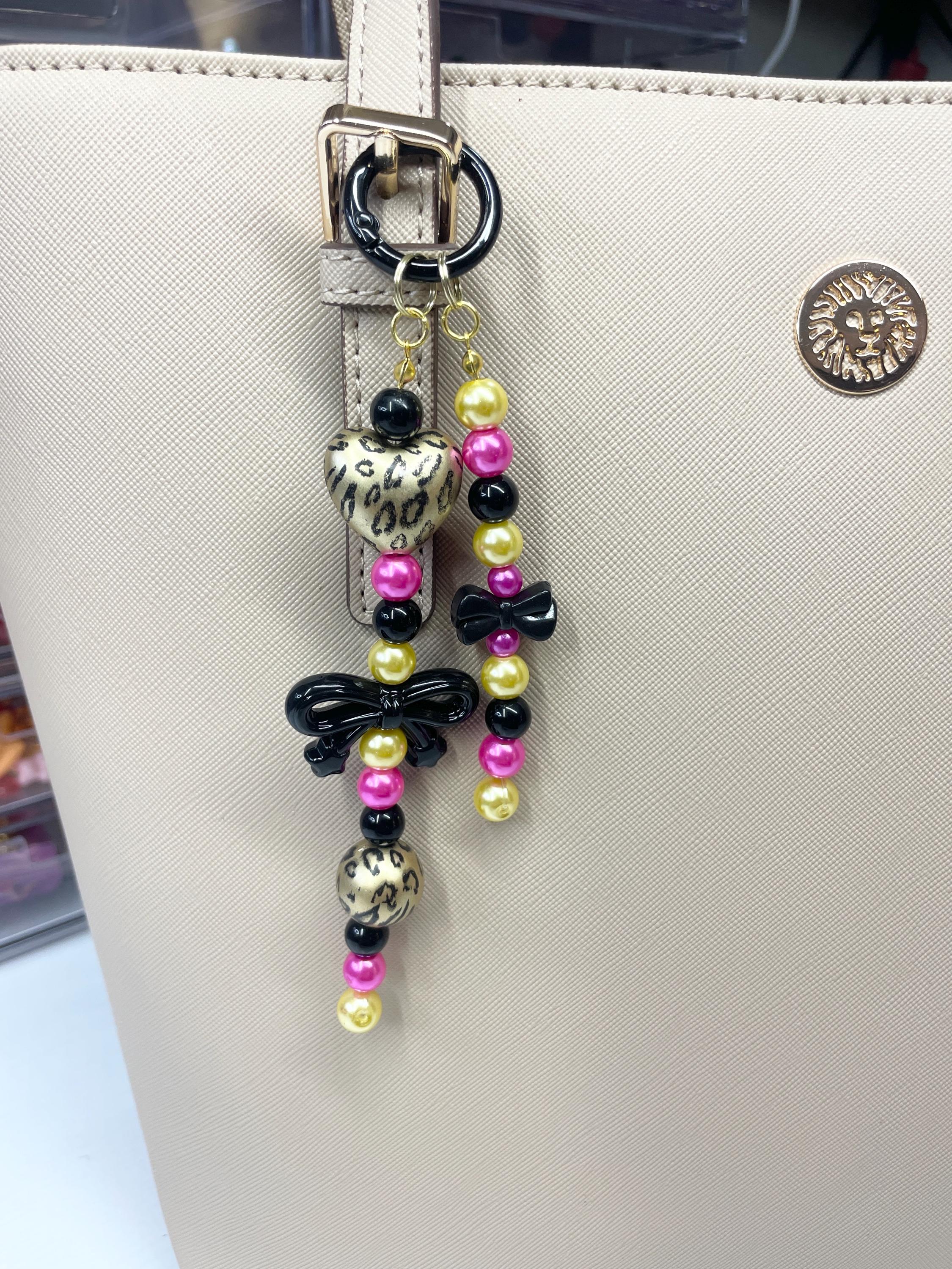 Bag Charm | Keychain | Yeti Camino Acessories | Purse Bag Charms | Beaded Purse Charm | Gift For Her | Cute Purse Keychain  | Bogg Bag Charm