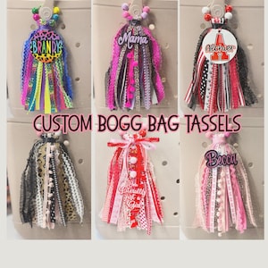 Custom FULL Ribbon Tassels | Bogg Bag Tassels | Game Day Ribbon Tassel | Cheer Team Gifts | Yeti Camino Bag | Backpack Tassel| Christmas Gif