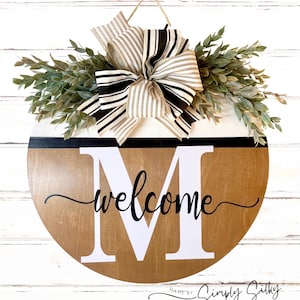 Personalized Front Door Decor | Year Round Wreath | Door Wreath | Housewarming Gift | Home Decor Wreath | Welcome Sign | Name Door Sign