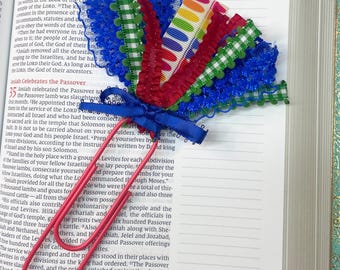 Paperclip Ribbon Bookmarks Jumbo Paper Clip Bookmark: Pink Ribbon Tassel Planner Accessory - Etsy