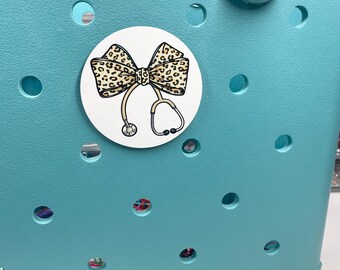 Bogg Bag Coquette Bow Stethoscope Charm | Nurse Bogg Bag Charm | Medical Bogg Bag Charm | Gift For Nurse | Bogg Bag Charm | Bogg Bag Charm