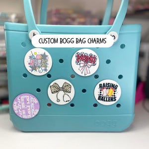 Custom Bogg Bag Charm Tag | Custom Logo or Graphic Bogg Bag Charm | Mom Bag Charm | Personalized Team Sports Bag Charm | Cheer Mom Bag Charm