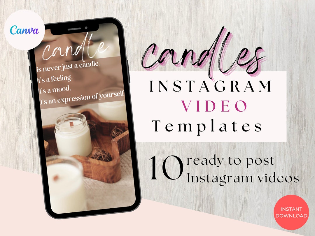Instagram Candles VIDEO Templates for Reels and Stories, Reel Templates