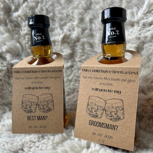 Personalised best man | groomsman proposal bottle label. ‘will you be my best man’ ‘this could have been a text’