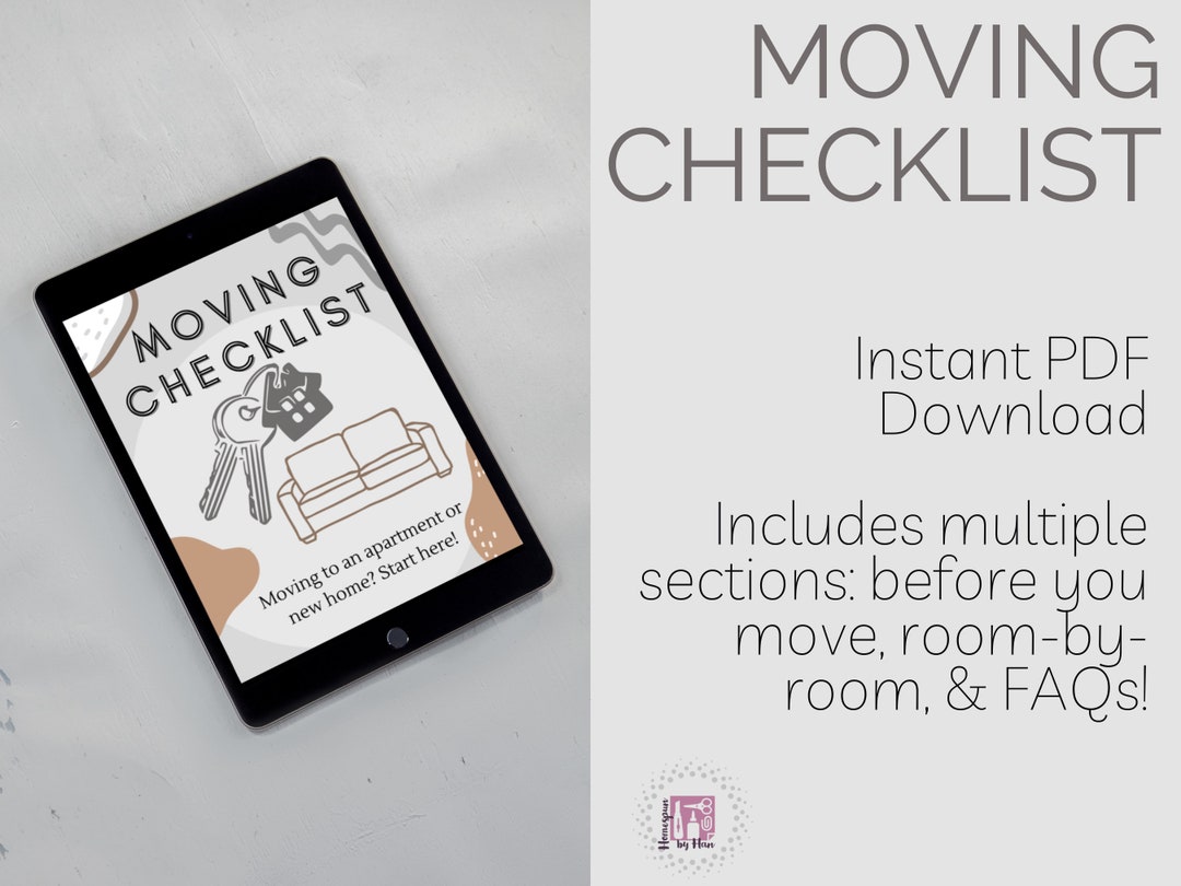 Moving Checklist Printable Checklist PDF Download New Apartment Moving Checklist Printable Checklist PDF Download New Apartment