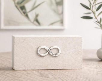 Natürliche minimalistische Stein Schreibtisch Dekor mit Unendlichkeit Charme, Wabi Sabi Mindfulness Decor Geschenk
